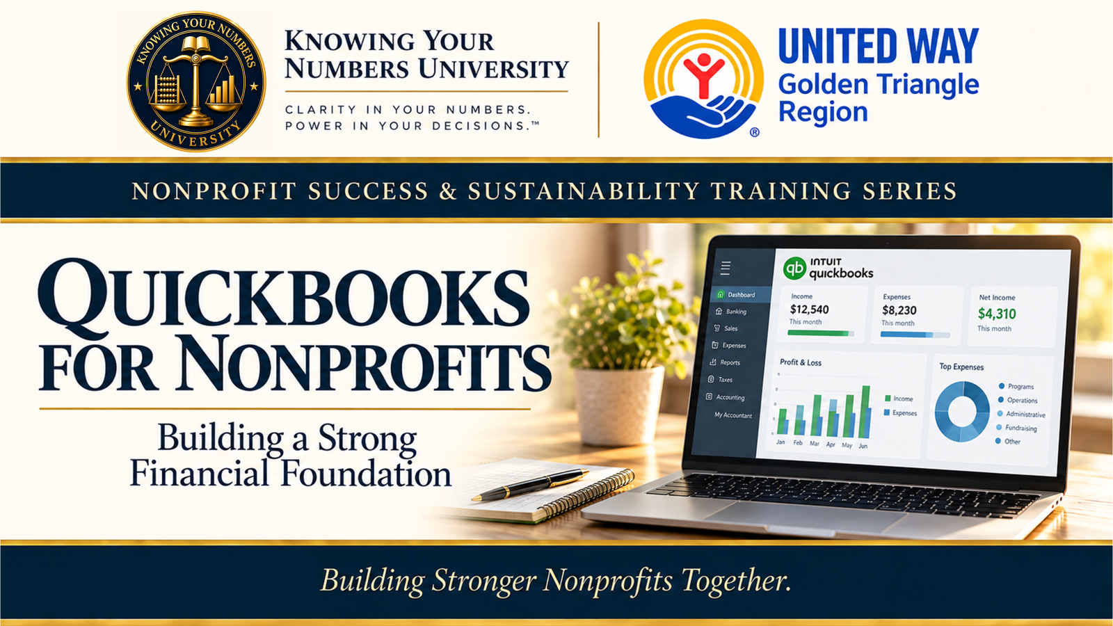 QuickBooks for Nonprofits training graphic