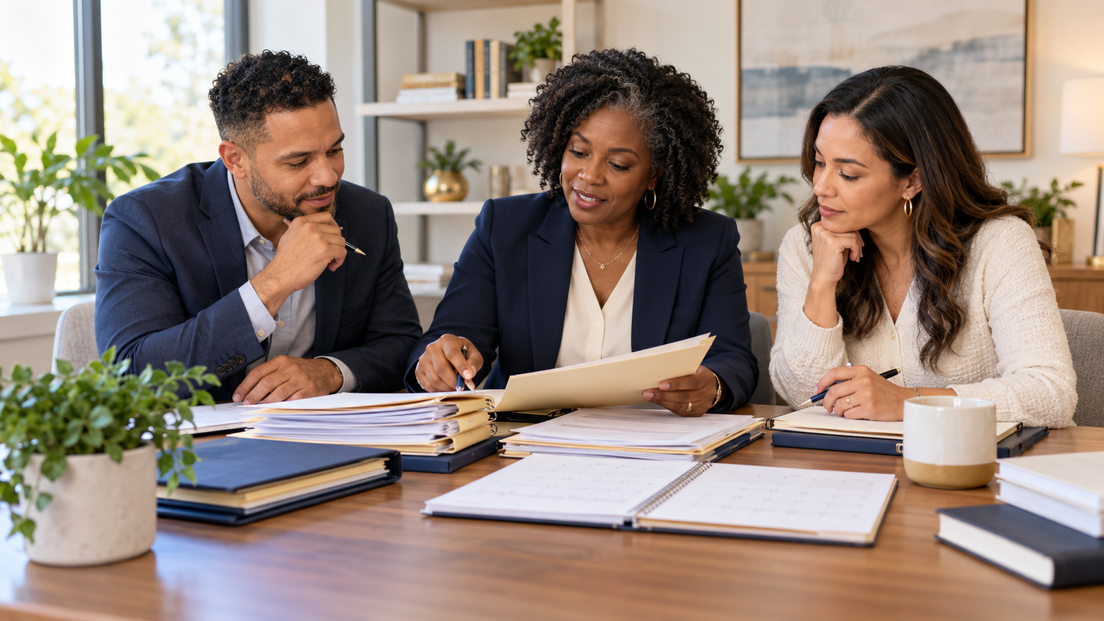 Nonprofit advisor helping organizational leaders review records and prepare for tax-exempt status reinstatement.